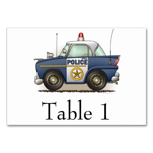 パトカーの警察のCrusierの警察官車 テーブルナンバー (裏面)