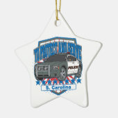 パトカーを保護し、役立つサウスカロライナ セラミックオーナメント (左)