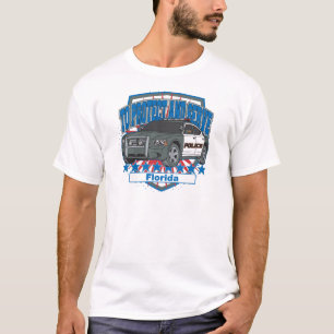 パトカーを保護し、役立つフロリダ Tシャツ