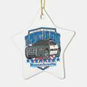 パトカーを保護し、役立つマサチューセッツ セラミックオーナメント (左)
