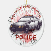 パトカーオーナメント セラミックオーナメント (左)