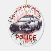 パトカーオーナメント セラミックオーナメント (左)