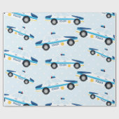 パトカー柄おもしろいパーティー包装紙 ラッピングペーパー (フラット)