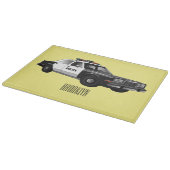 パトカー漫画イラストレーション カッティングボード (角)