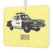 パトカー漫画イラストレーション カーエアーフレッシュナー (左)