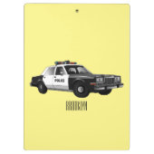 パトカー漫画イラストレーション クリップボード (裏面)