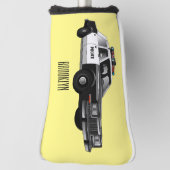 パトカー漫画イラストレーション ゴルフヘッドカバー (回転90)