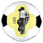 パトカー漫画イラストレーション サッカーボール (回転)