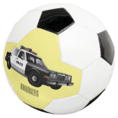 パトカー漫画イラストレーション サッカーボール (3/4)