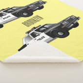 パトカー漫画イラストレーション シェルパブランケット (3/4)