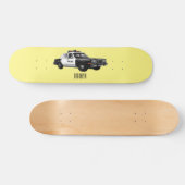 パトカー漫画イラストレーション スケートボード (横)