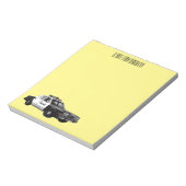 パトカー漫画イラストレーション ノートパッド (回転)