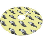 パトカー漫画イラストレーション ブラッシュドポリエステルツリースカート (アングル)