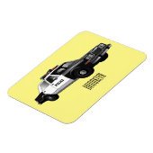 パトカー漫画イラストレーション マグネット (左側)