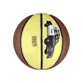 パトカー漫画イラストレーション ミニバスケットボール (縦)