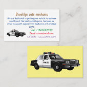 パトカー漫画イラストレーション 名刺 (正面/裏面)