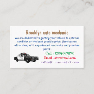 パトカー漫画イラストレーション 名刺