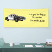 パトカー漫画イラストレーション 横断幕 (トレードショー)