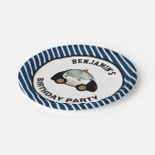 パトカー誕生日パーティー ペーパープレート (アングル)