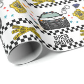 パトカー誕生日パーティー ラッピングペーパー (ロールコーナー)