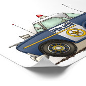 パトカー警察破砕機パトカー ポスター (角)