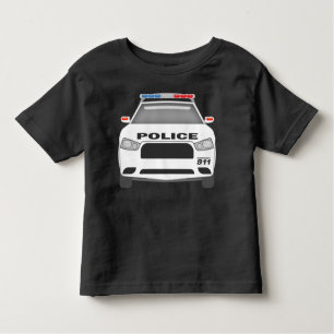 パトカー911幼児少年と少女 トドラーTシャツ
