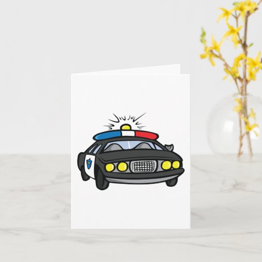 パトカー カード (黄色い花)