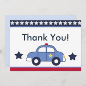 パトカー/パトカーのヒーローサンキューカード サンキューカード (正面/裏面)