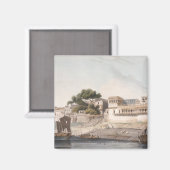 パトナ市の一部、川のガンジス川の上、pl マグネット (正面/裏面)