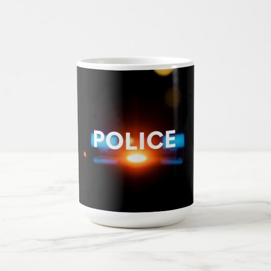 パトライト - 点滅する緊急夜間デザイン コーヒーマグカップ (中央)
