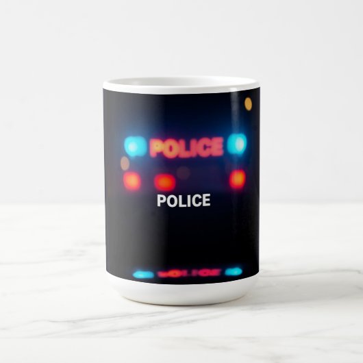 パトライト - 点滅する緊急夜間デザイン コーヒーマグカップ (中央)