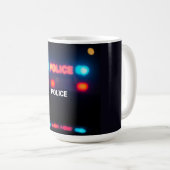 パトライト - 点滅する緊急夜間デザイン コーヒーマグカップ (正面右)