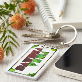 パトリアイヴィダホワイトウッドグリーン キーホルダー