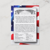 パトリオカスタムット取引カードテンプレート4th 7月のギフト コーリングカード (裏面)