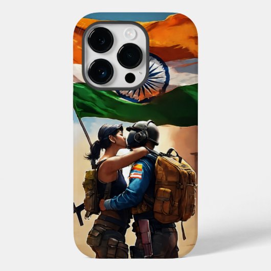 "パトリオットの勝利: PUBGプレイヤーキスインディアン国旗 Case-Mate iPhoneケース (裏面)