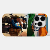 "パトリオットの勝利: PUBGプレイヤーキスインディアン国旗 Case-Mate iPhoneケース (裏面 (横))