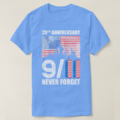 パトリオットの日20周年記念911我々は決して~しない Tシャツ (デザイン正面)