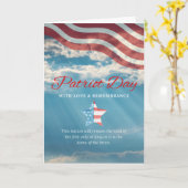 パトリオットの日9 11記憶国旗と空 カード (黄色い花)