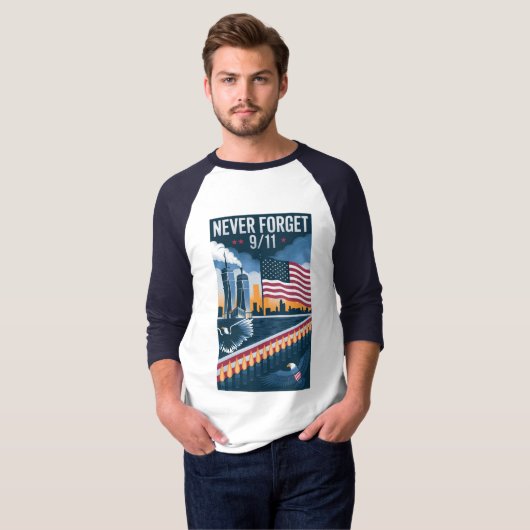 パトリオットの日（9月11日の記念日） Tシャツ (正面フル)