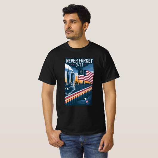 パトリオットの日（9月11日の記念日） Tシャツ (正面フル)