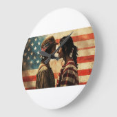 パトリオットの時計:アメリカのプライドaへの献上品 ラージ壁時計 (傾斜)