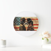 パトリオットの時計:アメリカのプライドaへの献上品 ラージ壁時計 (ホーム)