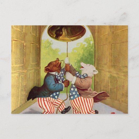 パトリオットはリングや輪リバティベルを支える ポストカード (正面)