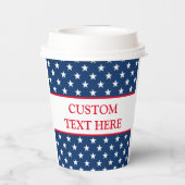 パトリオットカスタム紙カップアメリカ星旗 紙コップ (裏面)