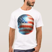 パトリオットグルービーレトロ7月ミュージックジャム Tシャツ (正面)