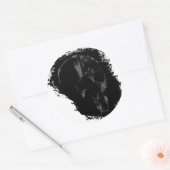 パトリオットスカルブラックグレー ラウンドシール (封筒)