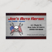 パトリオットスカル自動車自動整備士修理サービス 名刺 (正面)