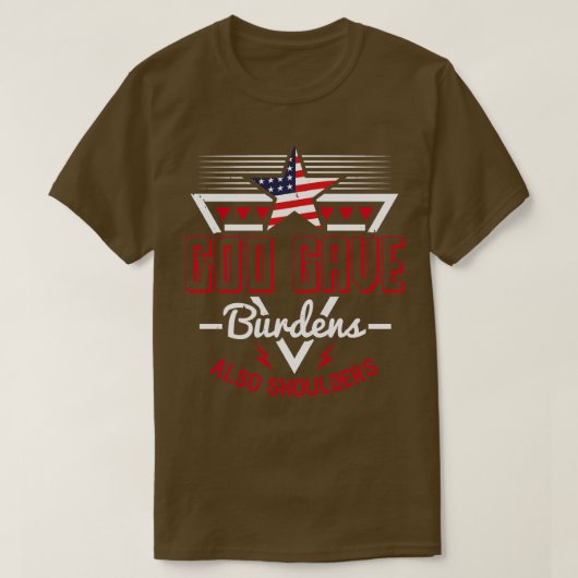 パトリオットデイ神与えの負担 Tシャツ (デザイン正面)
