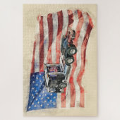 パトリオットトラック運転手 ジグソーパズル (縦)