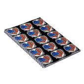 パトリオットハートアメリカ国旗のノート ノートブック (右側)